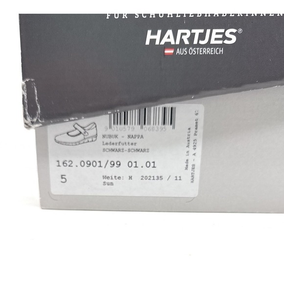 Hartjes Nubuk Lederfutter Black Size 5 Sun - Picture 2 of 5